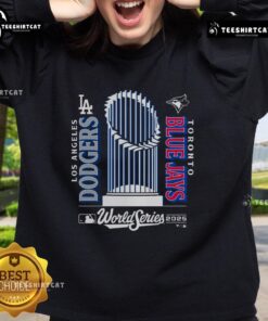 Premium Blue Jays 2025 World Series Match-Up Sweatshirt featuring vibrant team colors and bold graphics.