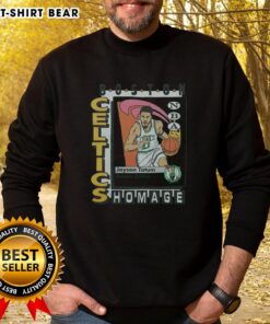 Premium Boston Celtics trading card sweatshirt featuring Jayson Tatum, perfect for fans and collectors.