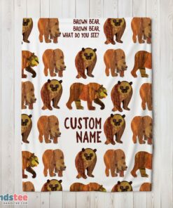 Premium Brown Bear Brown Bear Blanket Fleece Customized Blanket