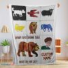 Premium Brown Bear Brown Bear  What Do You See Blanket Fleece Customized Blanket