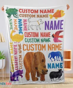 Premium Brown Bear Brown Bear What Do You See Gift Blanket Fleece Customized Blanket