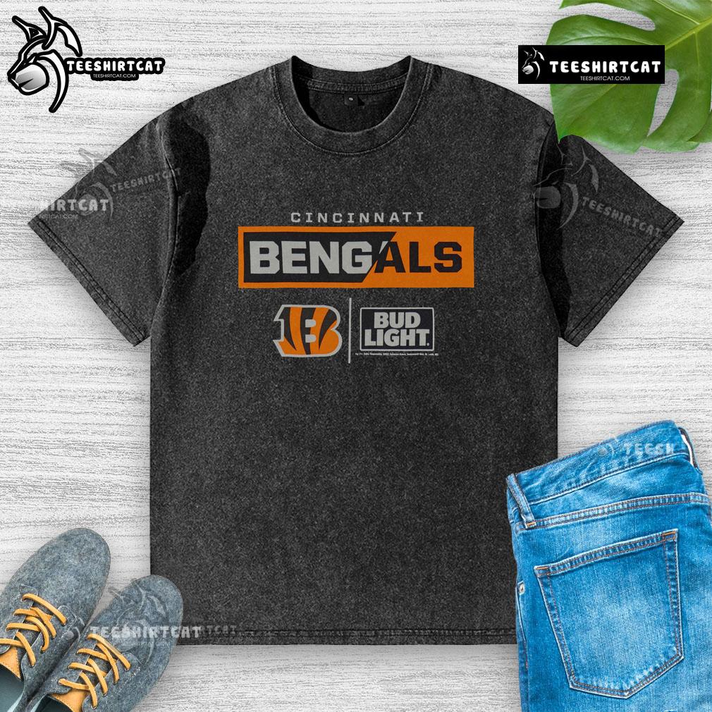 Premium Bud Light Cincinnati Bengals Team Washed T Shirt