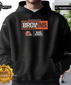 Premium Bud Light Cleveland Browns team hoodie featuring bold team logo and stylish design for fans.