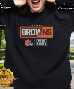 Premium Bud Light Cleveland Browns team sweatshirt featuring bold team colors and logo, perfect for game day wear.