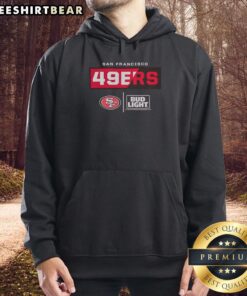 Premium Bud Light San Francisco 49ers Team Hoodie featuring vibrant team colors and logo, perfect for game day.
