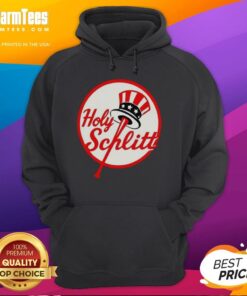 Alt Text: Premium Cam Schlittler Holy Schlitt New York Yankees logo parody hoodie featuring a unique design and vibrant colors.