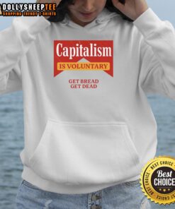 Alt Text: Premium Capitalism Is Voluntary Cooling Performance Crew Hoodie in black, featuring a stylish design and comfortable fit.