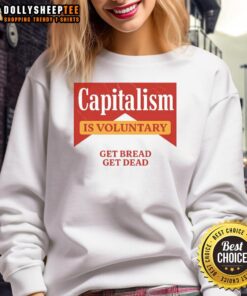 Alt Text: Premium capitalism is voluntary cooling performance crew sweatshirt, showcasing modern design and comfort for casual wear.