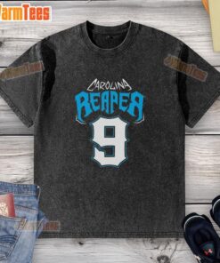 Premium Carolina Reaper 9 Washed T-Shirt in vibrant colors, showcasing a stylish design perfect for casual wear.