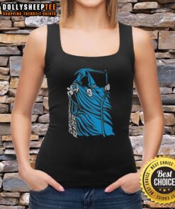 Premium Carolina Reaper Grim Reaper tank top featuring Carolina Panthers design, perfect for fans and style enthusiasts.