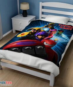 Premium Cartoon Big Hero 6 Friends Blanket Fleece Customized Blanket - Image 3