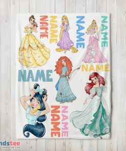 Premium Cartoon Disney Princess Blanket Fleece Customized Blanket