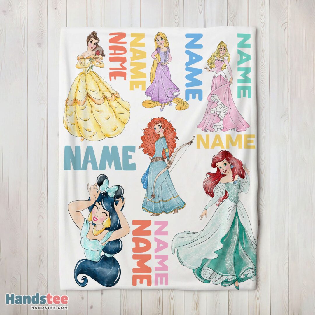 premium-cartoon-disney-princess-blanket-fleece-customized-blanket-mk-02 Premium Cartoon Disney Princess Blanket Fleece Customized Blanket