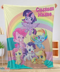 Premium Cartoon My Little Pony Pony Life Friends Blanket Fleece Customized Blanket