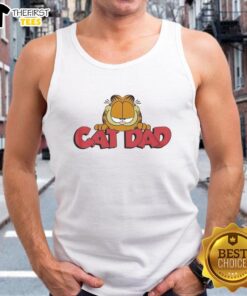 Premium Cat Dad Tank Top featuring a stylish design perfect for cat lovers and pet parents.