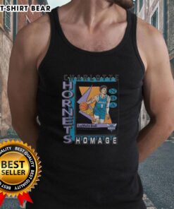 Premium Charlotte Hornets trading card featuring LaMelo Ball on a stylish tank top design.