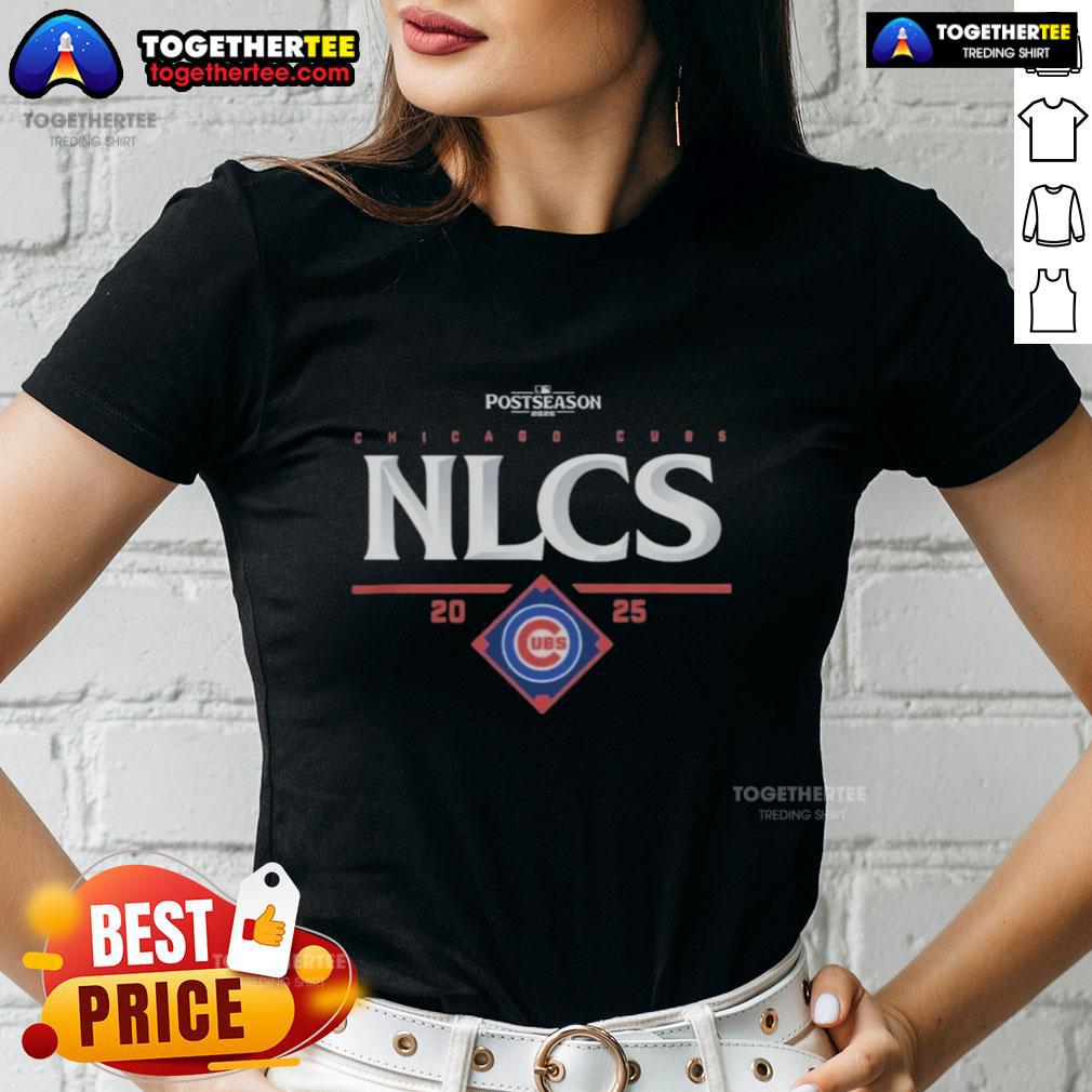 Premium Chicago Cubs Nlcs 2025 National League Championship Series Ladies Tee Alt Text: Premium Chicago Cubs NLCS 2025 Ladies Tee featuring team logo and vibrant design for passionate fans.