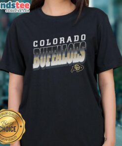 Premium Colorado Buffaloes polished ladies tee featuring vibrant team colors and stylish design for women.