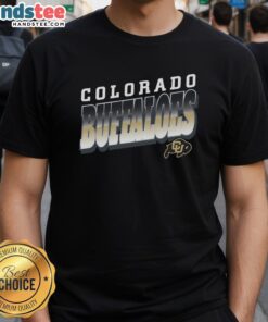 Premium Colorado Buffaloes Polished T-Shirt in black, showcasing the team's logo and stylish design for fans.