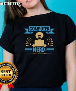 Premium Computer Nerd Ladies Tee featuring a stylish design perfect for tech-savvy women who love coding and gaming.