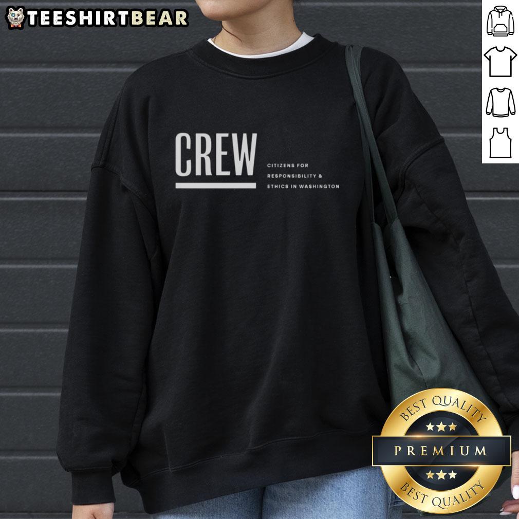 Premium Crew Logo Citizens For Responsibility And Ethics In Washington Sweatshirt Alt Text: Premium Crew sweatshirt featuring the Citizens for Responsibility and Ethics in Washington logo.