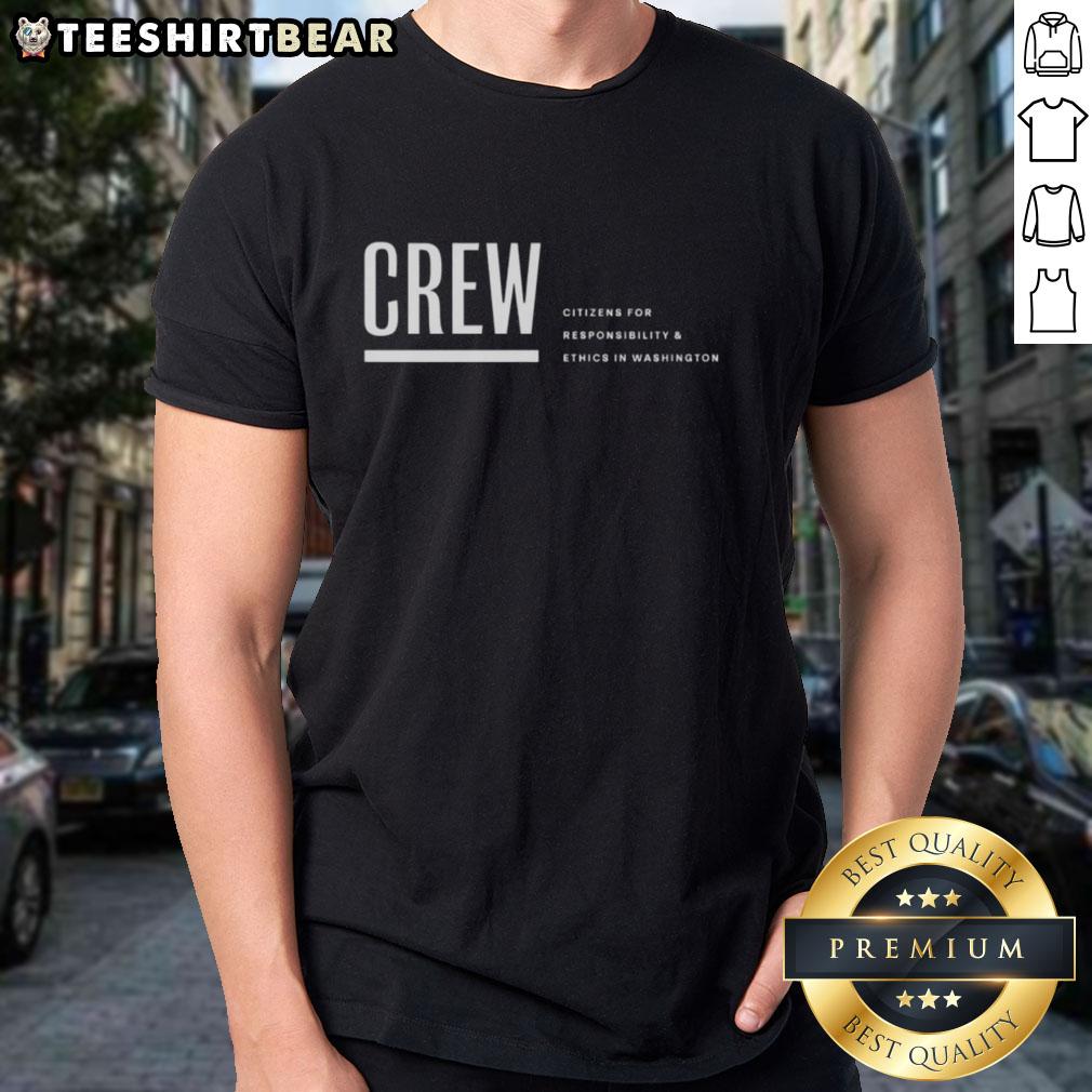 Premium Crew Logo Citizens For Responsibility And Ethics In Washington T Shirt Premium Crew Logo T-Shirt for Citizens For Responsibility And Ethics In Washington showcasing civic engagement and advocacy.