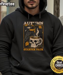 Premium Crow Autumn Coffee Starter Pack with Skull Hoodie, perfect for cozy fall days and coffee lovers.