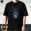 Premium Dallas Cowboys NFL Skull T-Shirt featuring American flag design for football lovers and fans.