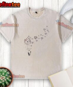 Alt Text: Premium Dandelion Flower Texas A&M Aggies Football Logo Washed T-Shirt showcasing vibrant colors and logo detail.