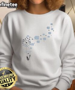 Premium Dandelion Flower UNC Tar Heels football logo sweatshirt featuring a stylish floral design and vibrant colors.