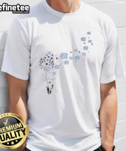 Premium Dandelion Flower Unc Tar Heels Football Logo T-Shirt featuring a vibrant design and team branding.