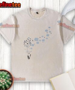 Premium Dandelion Flower UNC Tar Heels football logo washed t-shirt, showcasing vibrant colors and stylish design.