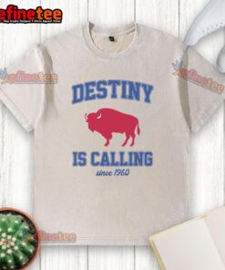 Premium Destiny Is Calling Since 1960 Buffalo Mafia Football Washed T-Shirt featuring a vintage design for sports fans.