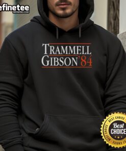 Premium Detroit Tigers hoodie featuring Alan Trammell and Kirk Gibson from 1984, perfect for baseball fans.