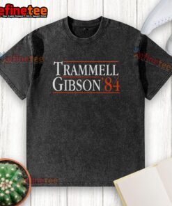 Premium Detroit Tigers Alan Trammell and Kirk Gibson 1984 washed t-shirt showcasing vintage baseball style.