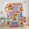 Premium Cartoon Disney Winnie The Pooh With Friends Blanket Fleece Customized Blanket