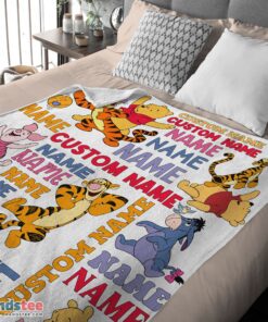 Premium Cartoon Disney Winnie The Pooh With Friends Blanket Fleece Customized Blanket - Image 4