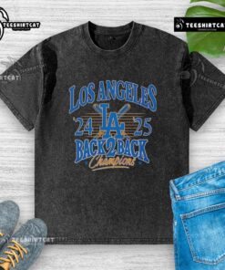 Premium Dodgers 2025 National League Champions Celebration Baseball Washed T-Shirt featuring vibrant team graphics.