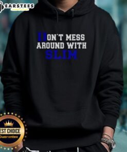Premium Don't Mess Around With Slim Duke Blue Devils Hoodie showcasing team spirit and style for fans.