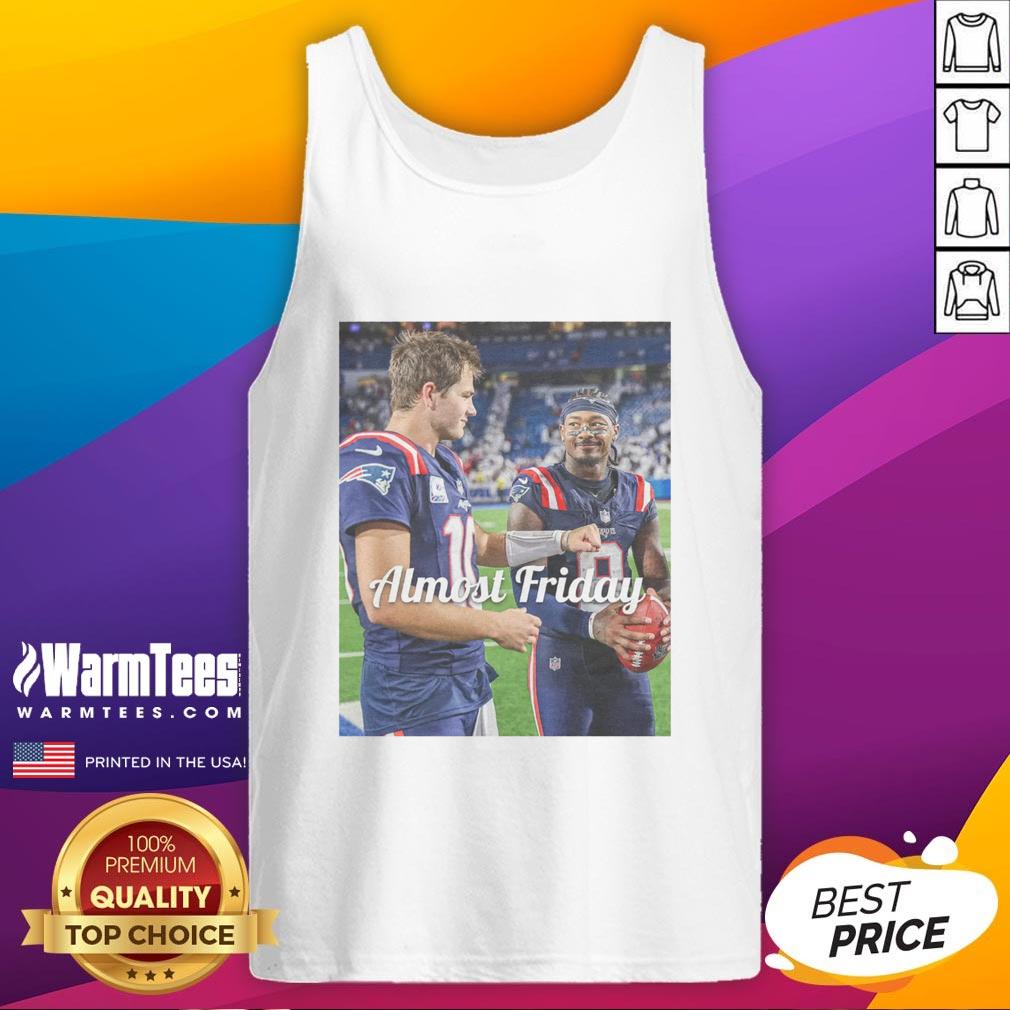 premium-drake-maye-and-stefon-diggs-new-england-patriots-football-almost-friday-tank-top Premium Drake Maye and Stefon Diggs tank top featuring New England Patriots logo, perfect for Almost Friday vibes.