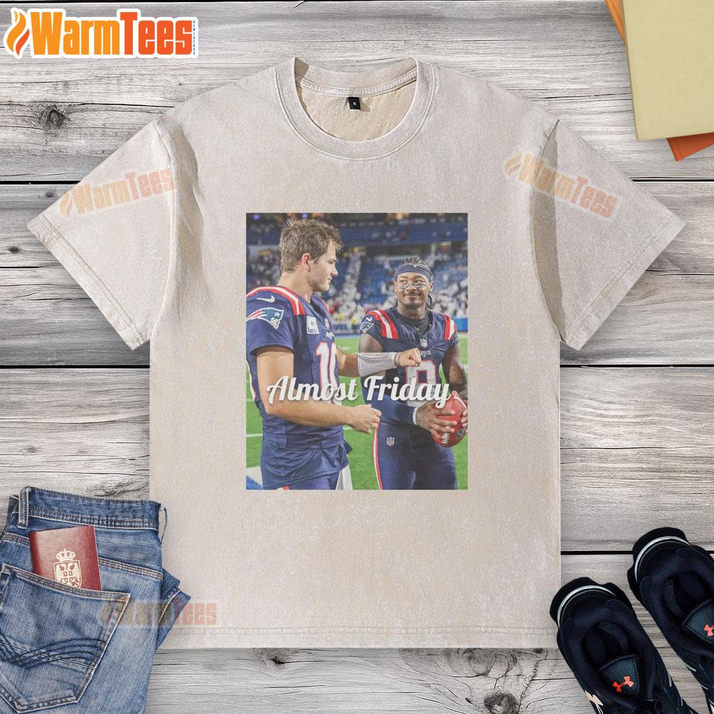 premium-drake-maye-and-stefon-diggs-new-england-patriots-football-almost-friday-washed-t-shirt Premium Drake Maye and Stefon Diggs New England Patriots football t-shirt, perfect for Almost Friday casual wear.