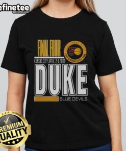 Alt Text: Premium Duke University Blue Devils 1988 Kansas City ladies tee featuring classic design and vibrant team colors.