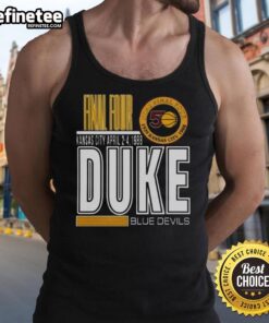 Alt Text: Premium Duke University Blue Devils 1988 Kansas City tank top featuring vibrant team colors and classic design.