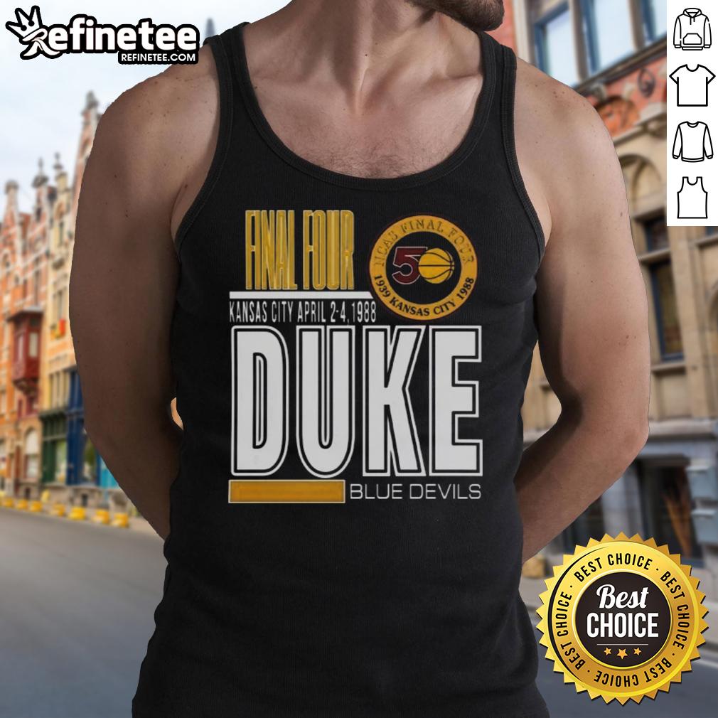 premium-duke-university-blue-devils-1988-kansas-city-tank-top Alt Text: Premium Duke University Blue Devils 1988 Kansas City tank top featuring vibrant team colors and classic design.