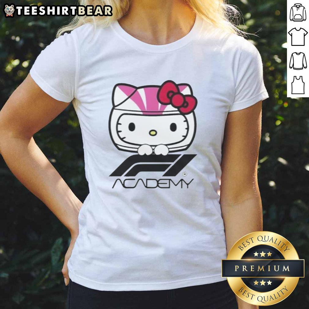 Premium F1 Academy Hello Kitty Ladies Tee Premium F1 Academy Hello Kitty ladies tee featuring a stylish design perfect for racing fans and casual wear.