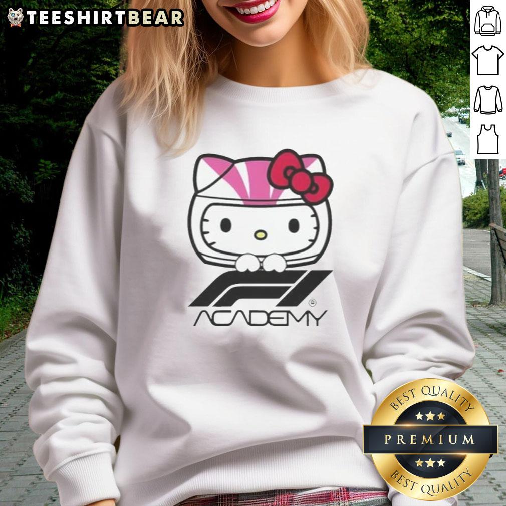 Premium F1 Academy Hello Kitty Sweatshirt Premium F1 Academy Hello Kitty sweatshirt featuring a stylish design perfect for motorsport fans and fashion lovers.