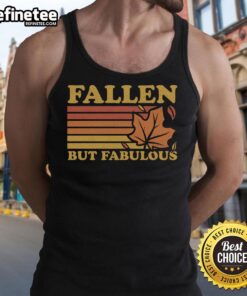Premium Fallen Autumn Leaves Tank Top featuring vibrant fall colors and leaf patterns, perfect for seasonal style.
