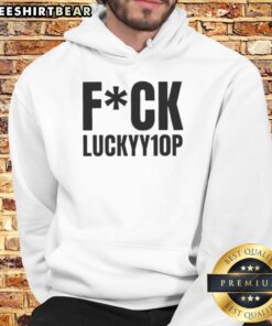Premium Fck Luckyy1op Hoodie in black, featuring a stylish design and comfortable fit for casual wear.