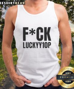 Premium Fck Luckyy1op Tank Top featuring a stylish design, perfect for casual wear and trendy summer outfits.