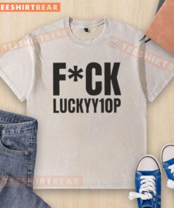 Premium Fck Luckyy1op washed t-shirt in soft cotton, featuring a stylish design for casual, everyday wear.